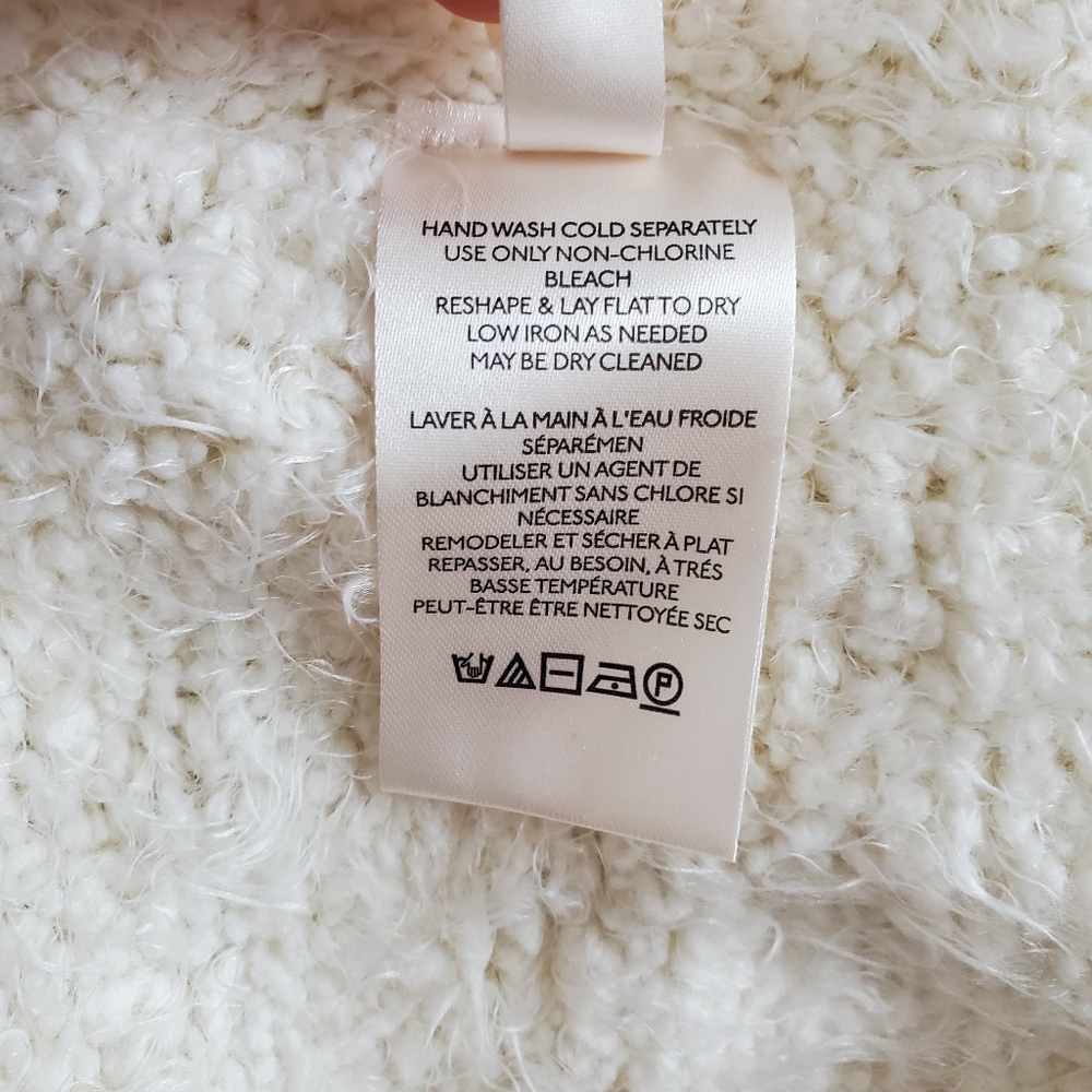 Free People Icing V-neck Ivory Pullover Sweater NWT Size XL - Picture 15 of 16